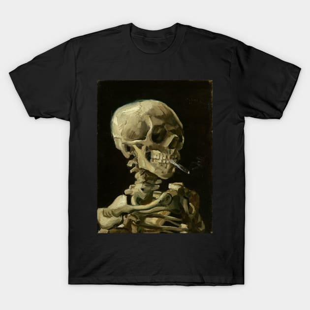 Skeleton Cigarette T-Shirt by SchemaMarket